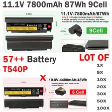 ❤️LOT 57++ Battery T540p For Lenovo ThinkPad L440 L540 T440p W540 7800mAh 9Cells picture