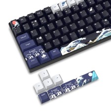 XVX Great Wave Off Kanagawa PBT Keycaps 132 Keys 5Side DyeSub Cherry picture