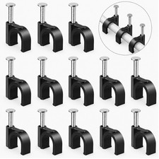 Plastic Cable Clamps Nail in Cable Clips 100 Pcs 10Mm Cable Wire Clips picture