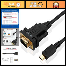 USB-C to RS232 DB9 Serial Adapter Cable with FTDI Chip - 10ft for Windows & Mac picture