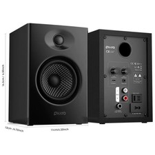 Stylish Black Bookshelf Speakers, 30Wx2 Output, Bluetooth picture
