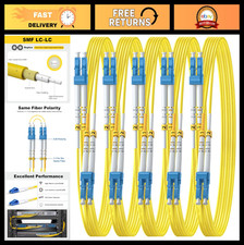 10m LC to LC Single Mode Fiber Patch Cable - 5 Pack, High-Speed Network Connecti picture