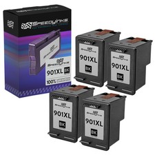 4pk Reman HP 901XL CC654AN HY Blk G510a G510g n J4524 J4540 J4550 J4580 J4624 picture