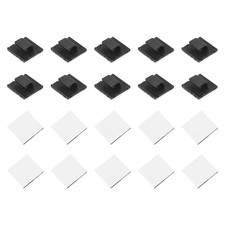 40pcs Adhesive Cable Clips Black Wall Cord Management Wire Organization for Home picture
