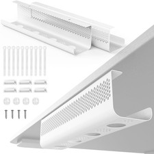 KHAMAL Cable Management Under Desk 26PCS - Large, White 2 Sets  picture
