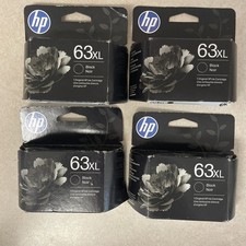 4 HP 63XL Black Ink Cartridge New Exp October 2027 picture