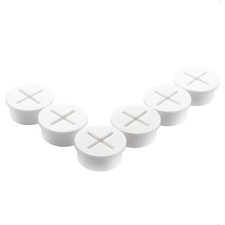 6 PCS Flexible Silicone Cable Grommet 1 Inch White picture