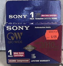NOS Sony 425/850MB QW3010XLF QIC-WIDE Mini Data Tape Cartridge QIC 3010 Standard picture