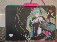 Thermaltake Draconem RGB Hatsune Miku Hard Mouse Pad Light Up (Great Condition) picture