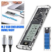 10Gbps M.2 NVMe 2280 SSD Enclosure Display External Adapter USB 3.2 Drive Case picture