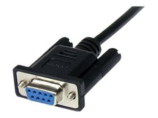 StarTechcom Black DB9 RS232 Null Modem Cable F/m Cable SCNM9FM2MBK picture
