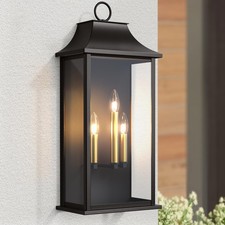 Dusk to Dawn Outdoor Wall Light 3-Light, 25.3
