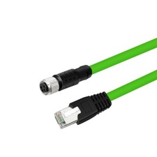 M8 4pin A Code Female to RJ45 Cable 4pin M8 Ethernet Cable Water Resistant picture