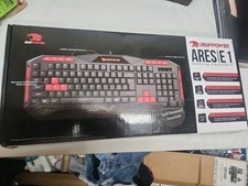 Ares E1 Spill Resistant Gaming Keyboard Full Size w/ Multimedia Keys + Num Pad picture
