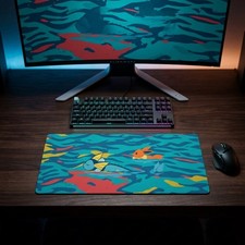 Cute Eevee Vaporeon Desk Mat | Large Gaming Mouse Pad | Pokemon Accessories picture