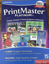 Print Master Platinum PC CD Rom Software-Rare picture