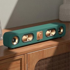 Vintage Bluetooth Soundbar Wireless Desktop Speaker Dual 2