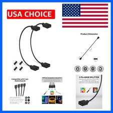 ARGB Splitter Cable, 5V 3 Pin Addressable RGB Extension Cable for Computer Ch... picture