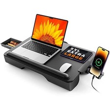 SAIJI Laptop Lap Desk, Portable Laptop Desk for Bed - Fits Up to 17