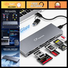 8-Slot CFexpress Type B & A Card Reader, USB 3.2 10Gbps Multi-Slot Adapter for X picture