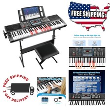 VEIYOUMO 61-Key Digital Piano Keyboard for Beginners with Stand and Bench picture