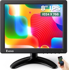 Eyoyo 8 Inch Second Monitor 1024x768 HDMI Monitor HDMI/VGA/AV/BNC CCTV Screen picture