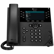 Polycom 2200-48840-025 VVX 450 Corded Telephone - Black- Case of 10 sealed NEW  picture