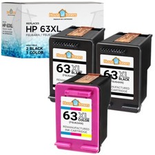 3PK Compatible With HP 63XL 2-Black & 1-Color Ink Cartridge 3830 Envy 4520 4522 picture