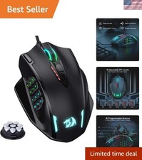 Ergonomic M908 Gaming Mouse with 12 Side Buttons & High-Precision 12400 DPI picture