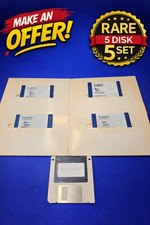 Commodore AmigaVision Software 4 Disk Set + C64 Games Disk Vintage Amiga picture