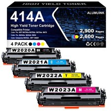 4PK Toner for HP 414A W2020A Color Laserjet Pro MFP M479fdw M454dn with Chip  picture