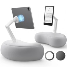 Magnetic Tablet Pillow Stand for Bed with Ergonomic Soft Pillow(Gray) picture