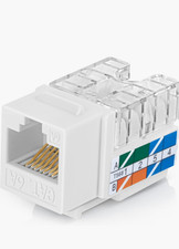 Everest RJ45 Cat6 Keystone Jacks 120-Pack 45° & 90° Slim Profile White NEW picture