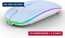 WREANU Wireless Bluetooth Mouse, Rechargeable Laptop Mice, Blue picture