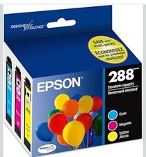 Epson 288 C/M/Y 3pk Ink Cartridges - Cyan, Magenta, Yellow (T288520-CP)  picture