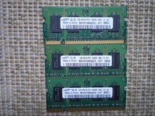 Samsung 3GB (3 x 1GB) 2RX16 PC2-6400S-666-12-A3 DDR2 Laptop RAM M470T2864QZ3-CF7 picture