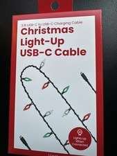VIRAL Christmas Light-Up USB-C Cable- Red and Green lights picture