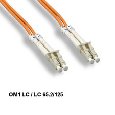 KNTK 15 Meter Fiber Optic Cable LC/LC OM1 62.5/125 Multi-Mode Duplex UPC Orange picture