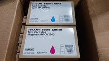 Lot of 8 Genuine Ricoh Savin Lanier Print Cartridge Cyan(5) Magenta(3) MP CW2200 picture