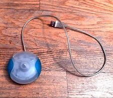 Vintage Apple Wired USB Mouse Hockey Puck Round Teal M4848 WORKS picture