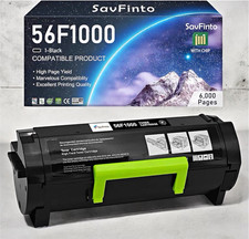 SavFinto 56F1000 Black Compatible Toner w/ Chip for Lexmark MS321/MS421 6K picture