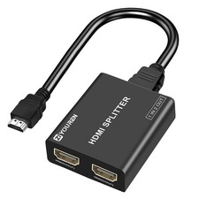 HDMI Splitter 1 in 2 Out - 4K@30Hz for Full HD 1080P 1x2, Black picture