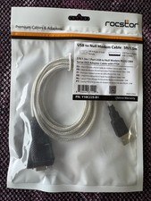 Rocstor 1 Port USB to Null Modem RS232 DB9 Serial DCE Adapter Cable W/ FTD 5ft picture