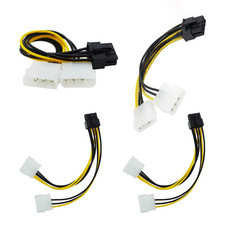 4 Pack 8-Pin Pcie to Molex Dual 4-Pin Graphic Video Card Power Cord Y Splitter picture