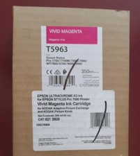 01-2022 Genuine EPSON T5963 Vivid Magenta Ink 350ml for 7700/7890/7900/9890/9900 picture