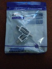 VCE 3 GHz Nickel RG6 Keystone Jack Insert White (Lot of 3) plus BONUS  picture