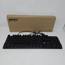 NPET K10 Wired Gaming Multicolor Backlit Keyboard Black Works picture