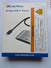 Cable Matters 20Gbps USB C Switch 2 Computers 8K 4K144Hz 140W Power Delivery picture