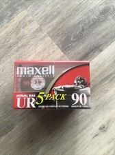Maxell UR 90 Cassette Tape (5PK) Normal Bias  / 90 Minute Audio Tape. Sealed picture