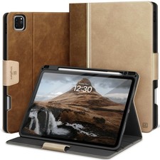 KingBlanc Book-Style Case for iPad Pro 13-inch (M5 2025/M4 2024) Beige × Camel picture